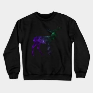 Space Silhouette Deer Crewneck Sweatshirt